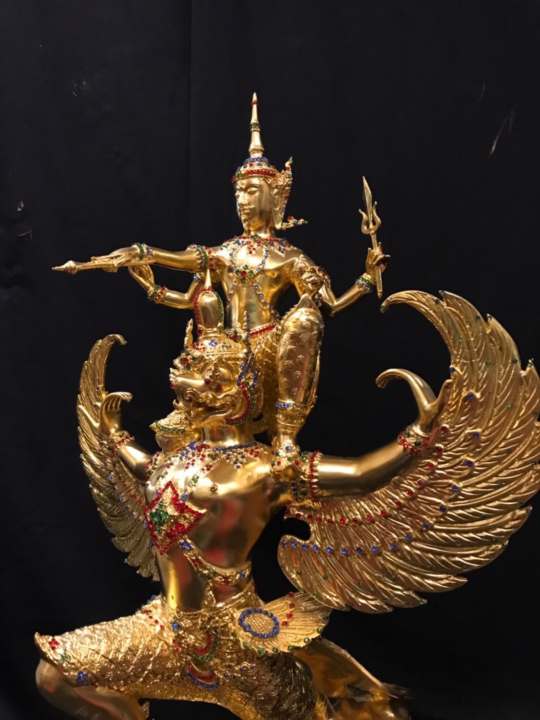 รูปหล่อ พระนารายณ์ทรงครุฑ หน้าตัก 9 นิ้ว