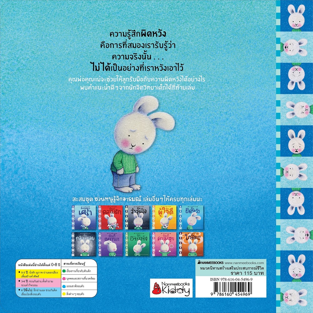 NANMEEBOOKS หนังสือ ฉันผิดหวัง : ชุด ชวนหนูรู้จักอารมณ์ (ชุดนี้มีทั้งหมด 10 เล่ม และชวนหนูจัดการอารมณ์ 1 เล่ม)