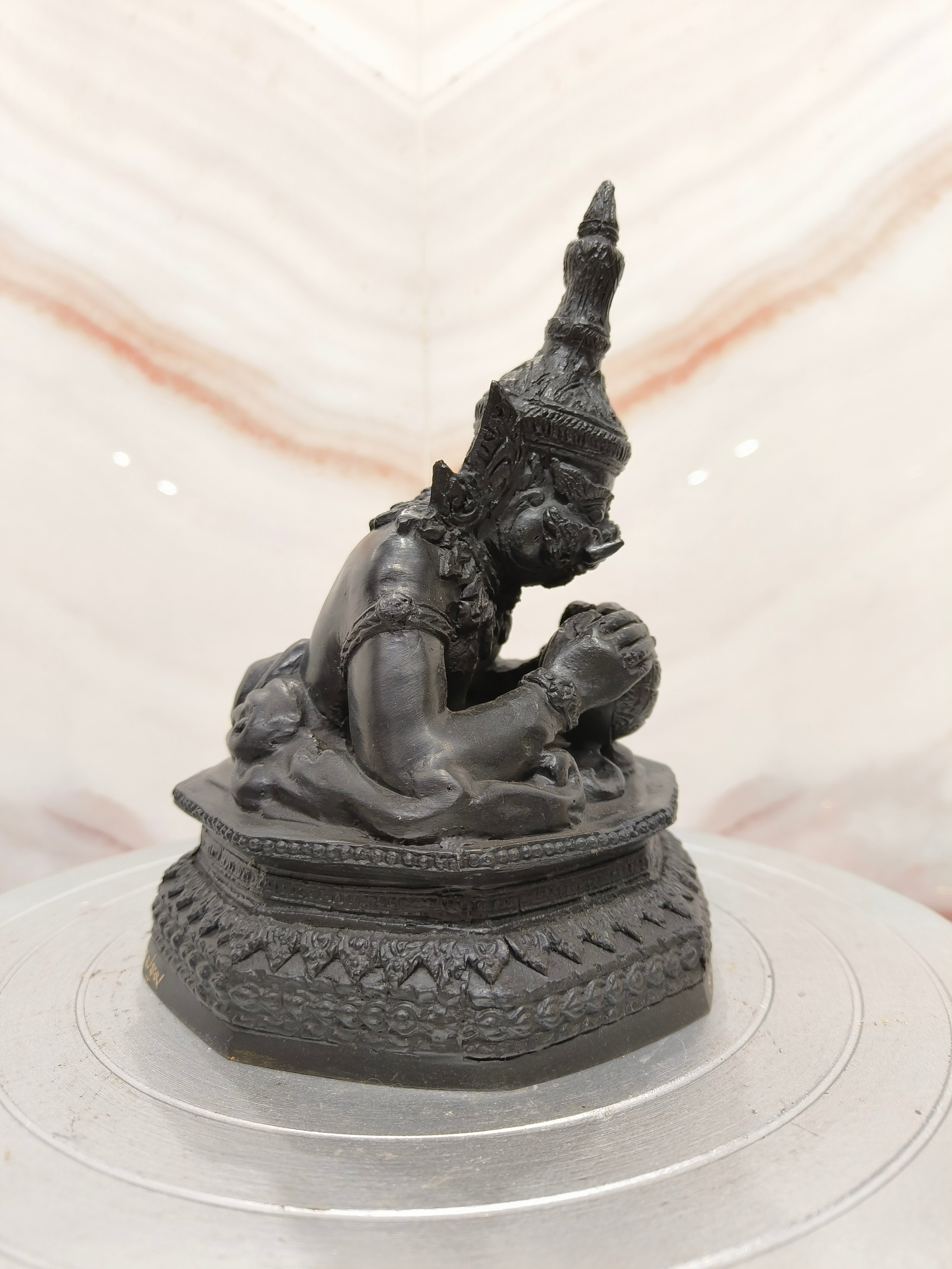 รูปหล่อ พระราหูอมจันทร์ หน้าตัก 5 นิ้ว วัดศรีษะทอง จ.นครปฐม