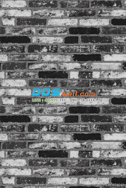 JSTK18-08 ลายก้อนอิฐเล็ก สีดำ