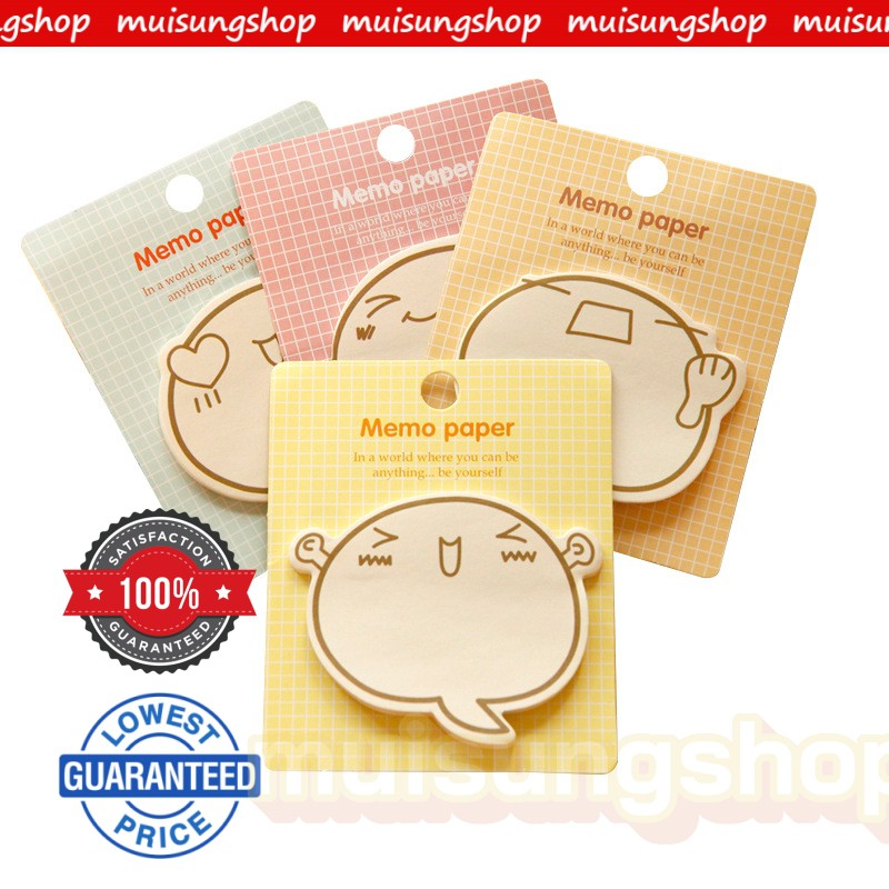 MUISUNGSHOP (1 ชิ้น) โพสอิท Sticky note กระดาษโน๊ต emote คละแบบ post-it