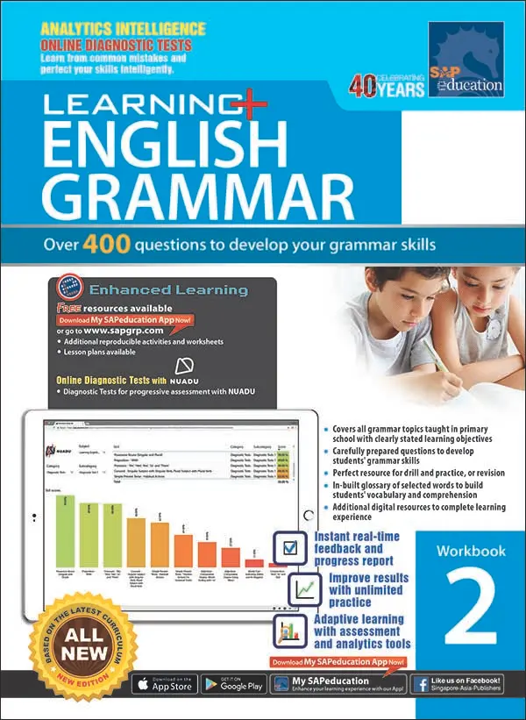 แบบฝึกหัดภาษาอังกฤษGrammar ป.2 Learning+ English Grammar Workbook 2