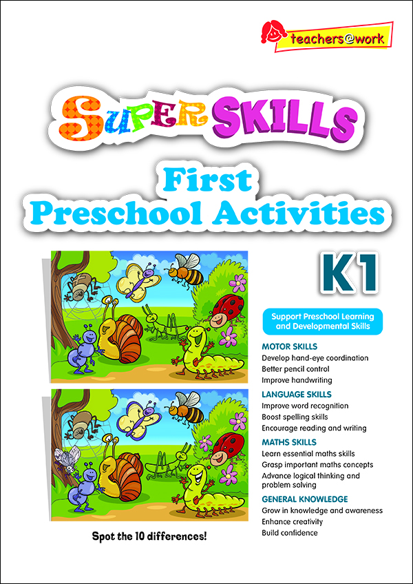 แบบฝึกหัดภาษาอังกฤษระดับอนุบาล Super Skills First Preschool Activities K1