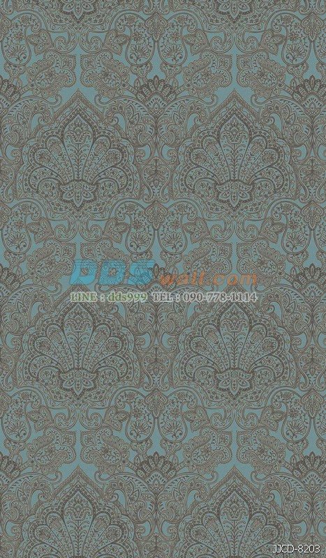 JSHR15-43 ลายหลุยส์ สีน้ำตาลเขียว