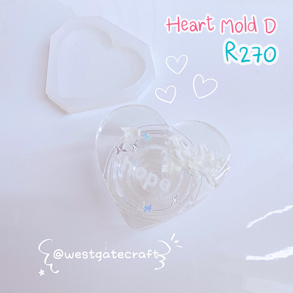 แม่พิมพ์ซิลิโคน R270 Heart Mold D