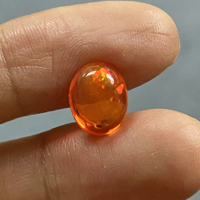 **ขายแล้ว**โอปอลไฟ (Fire Opal) จากเม็กซิโก 2.15 กะรัต สีส้มสวย