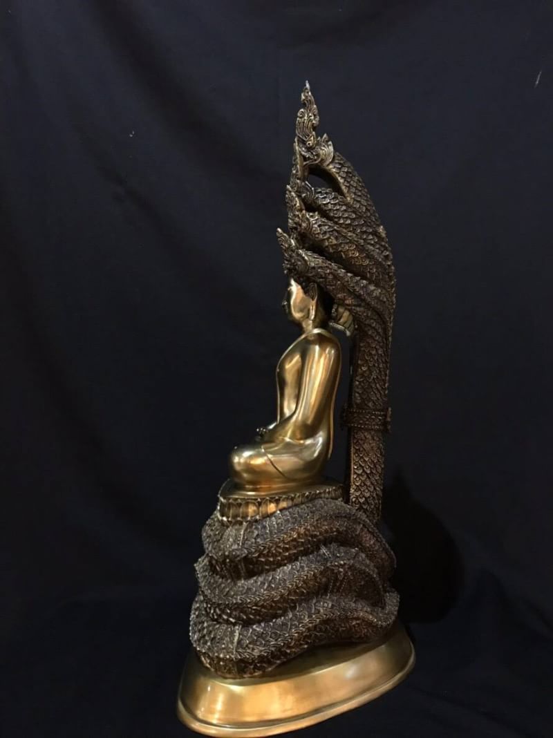 พระพุทธรูป พระนาคปรก หน้าตัก 9 นิ้ว (2ถอด) วัดไตรมิตร ปี พ.ศ. 2539
