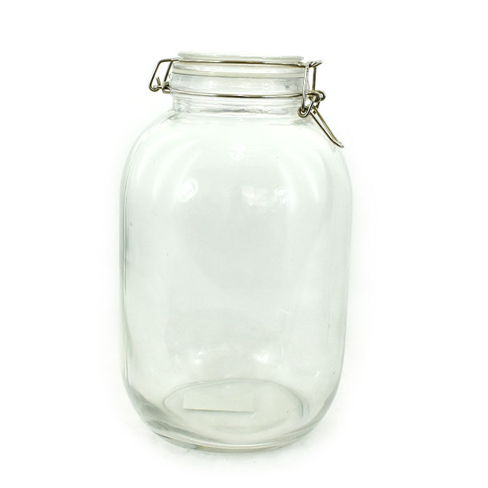 โหลแก้วสี่เหลี่ยมฝาแก้วกิ๊บล็อค 6507L ความจุ 3800ml