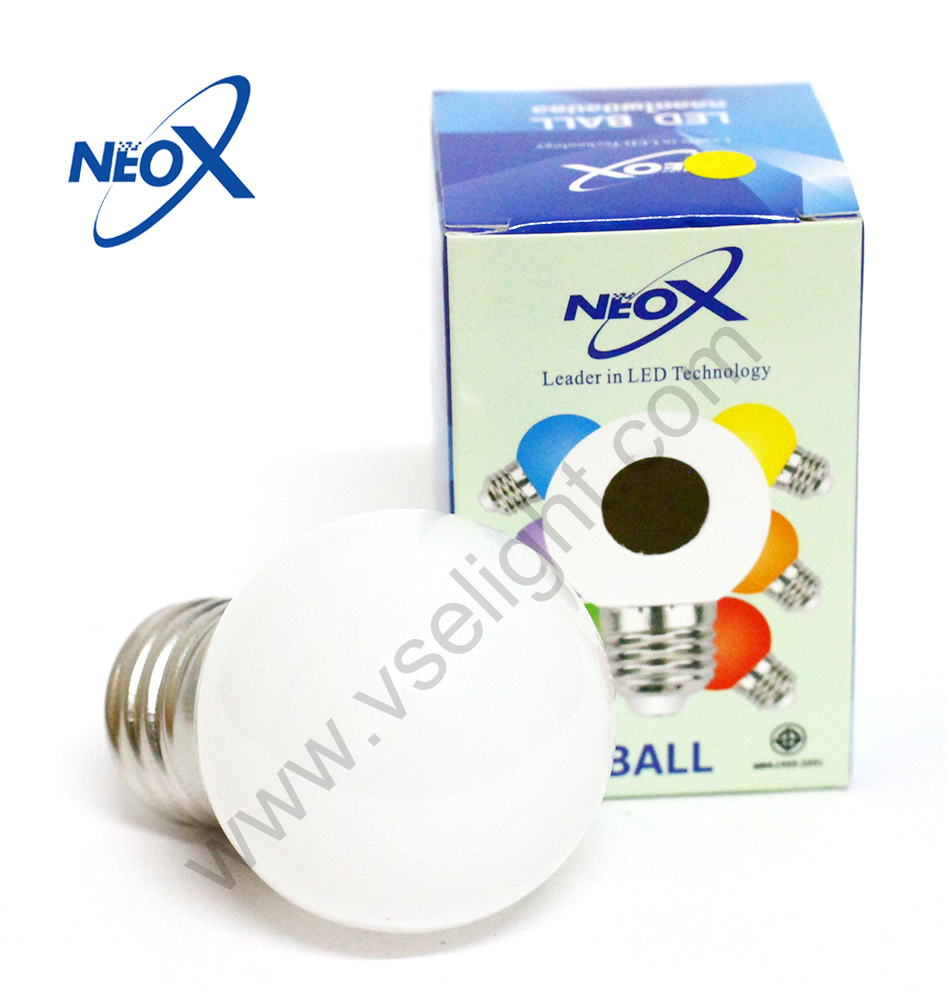 หลอดปิงปอง LED 3W NEOX หลอดปิงปองสี E27
