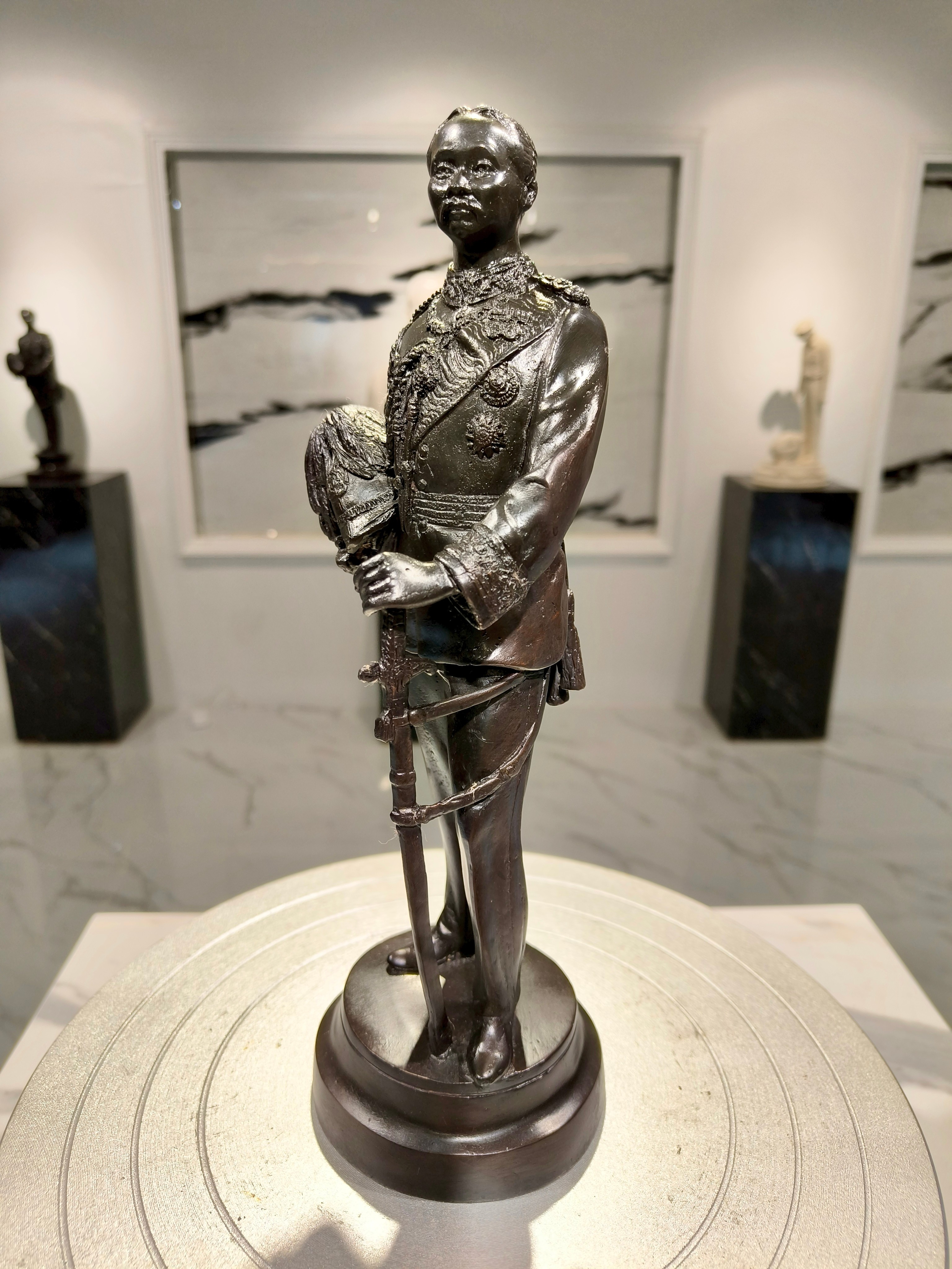 รูปหล่อ รัชกาลที่ 5 ร.5 หน้าตัก 5 นิ้ว วัดบางพระ ปี พ.ศ.2539