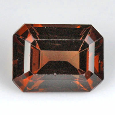 สปิเนลสีส้มน้ำตาล (Spinel) 1.44 กะรัต รูปเหลี่ยมมรกต รูปร่างดี