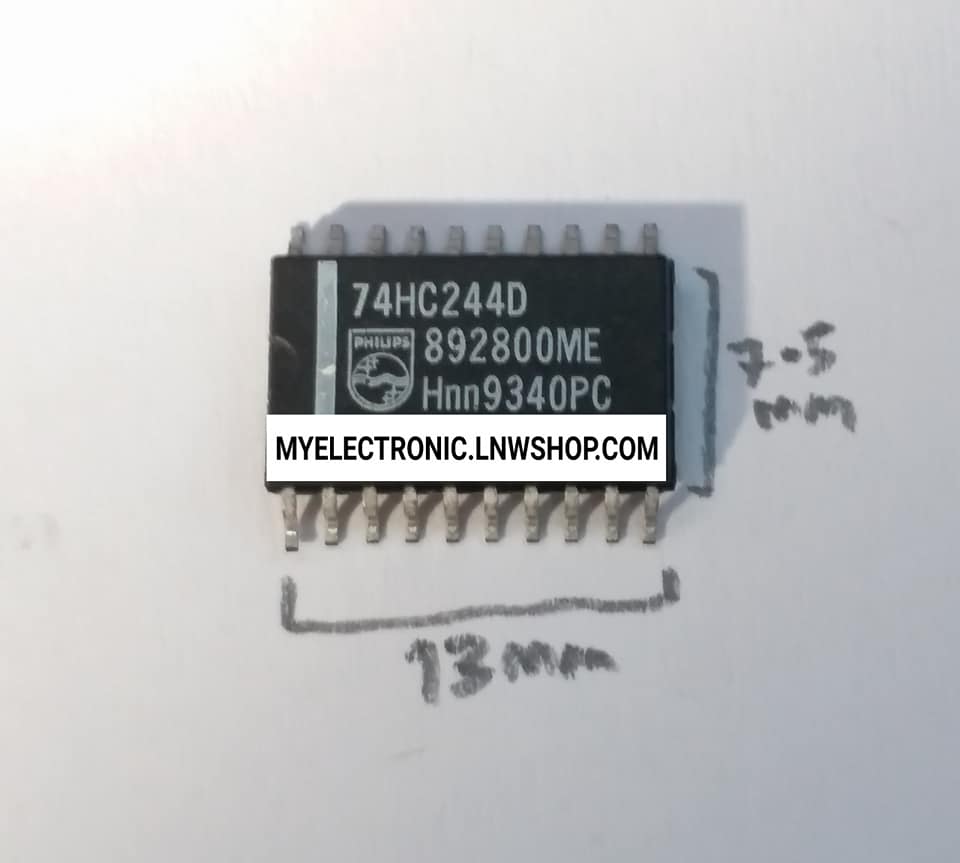 ขาย 74HC244D ตัวถังSMD ตัวถังSOIC20 ขา ยี่ห้อ PHILIPS IC ไอซี 74HC244 ราคา ตัวละ . บาท