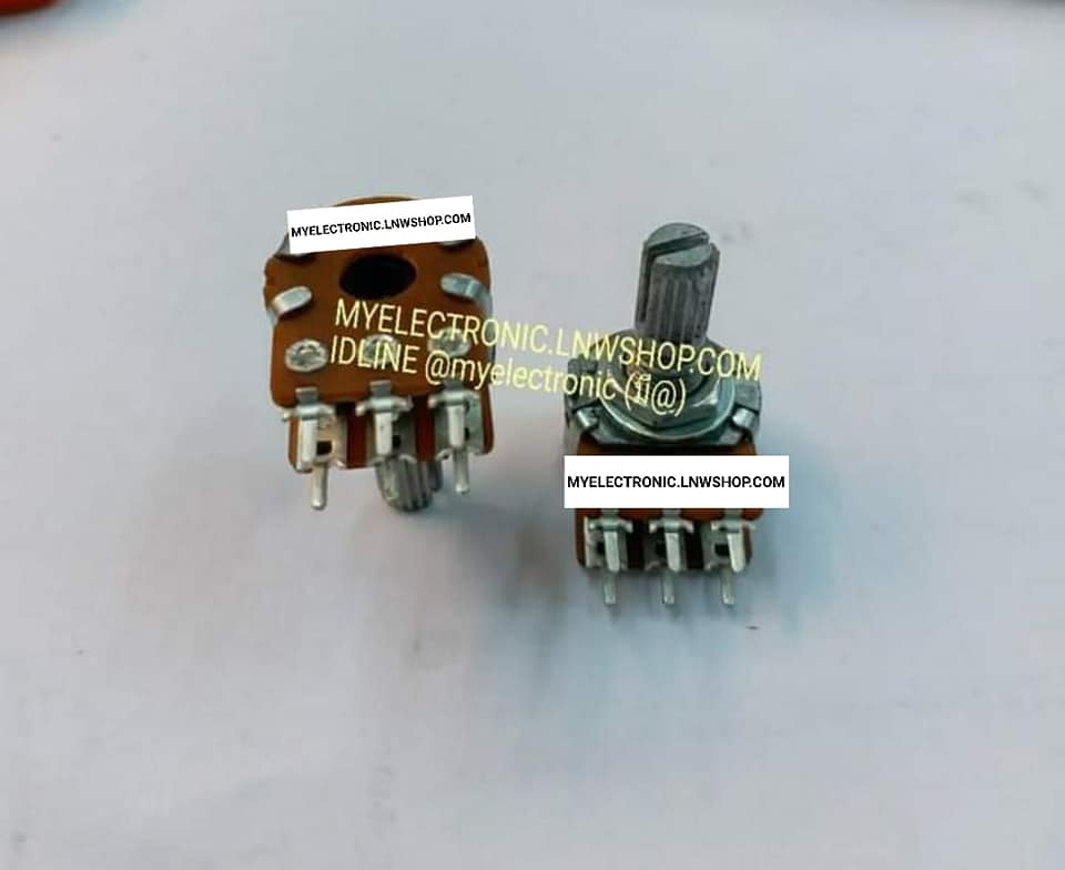 ขาย โวลุ่ม500KA,โวลุ่มA500K แกน+เกลียวยาว17mm. VOLUME500K OHM,VARIABLE RESISTER500K OHM ราคา ตัวละ หน่วย . . . .บาท