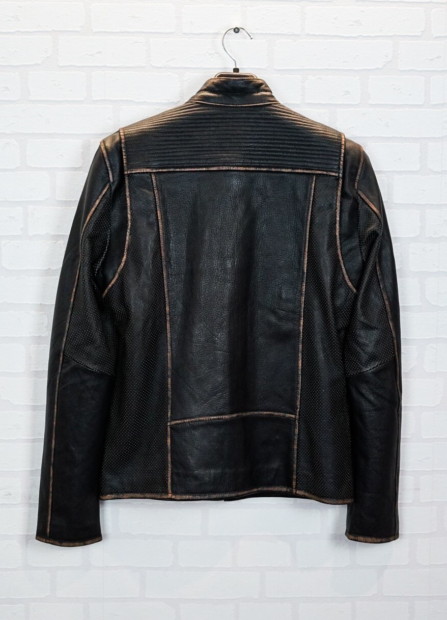 เสื้อหนังแท้ Caveman 802SC มีการ์ด (กรุณาสอบถามไซส์ก่อนสั่งซื้อ)