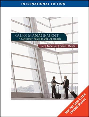Sales Management: Building Customer Relationships and Partnerships ISBN 9780538743921