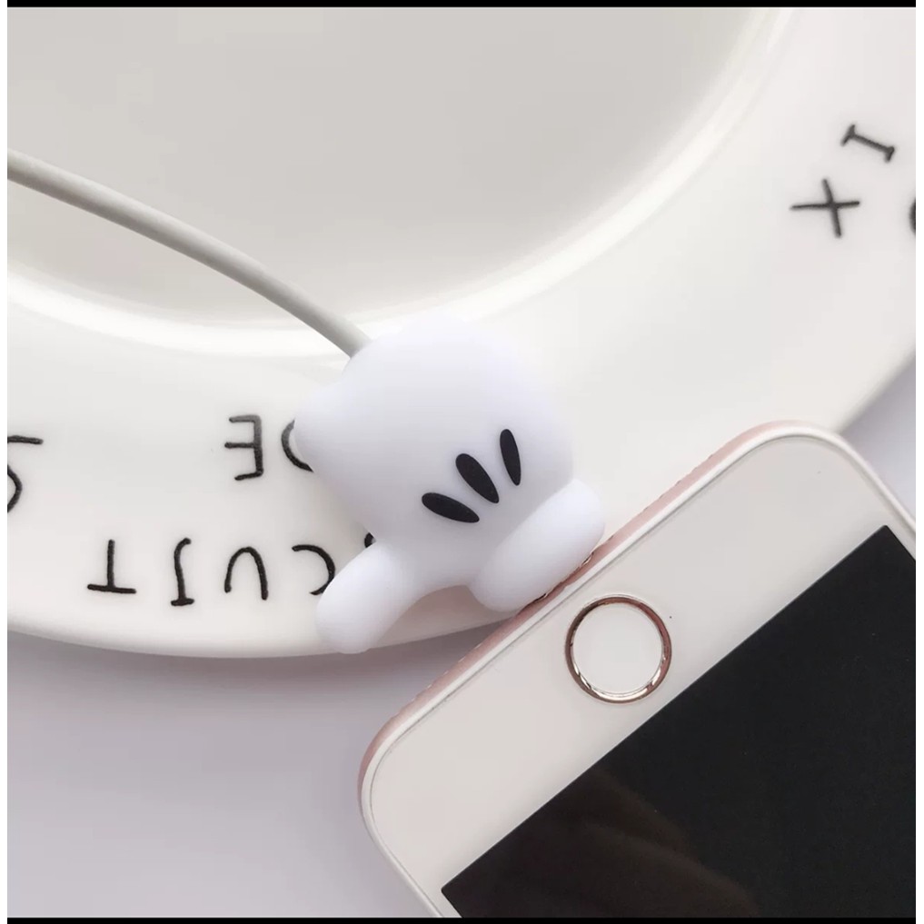 MUISUNGSHOP Cable bite ถนอมสายชาร์จ ที่ล๊อค ตัวล็อกกันสายชาร์จหัก เคเบิ้ลไบท์ สำหรับสายแบบกลม ขนาด 3 มม