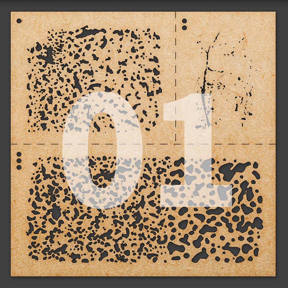 Weathering Airbursh Stencils (LIANG-0001)