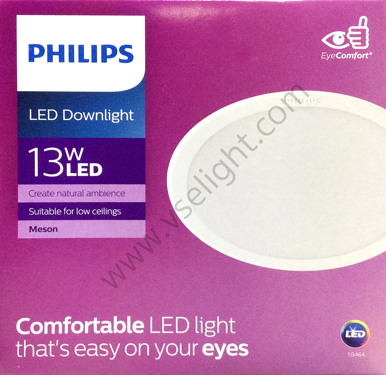 โคม Downlight LED Philips รุ่น MESON แบบฝังฝ้าหน้ากลม