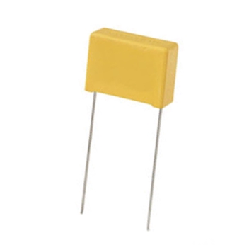 ฟิล์มคาปาซิเตอร์ Metallized Polypropylene Film 0.1uF 275Vac ±10% 85°C ระยะห่างขา 15.0mm