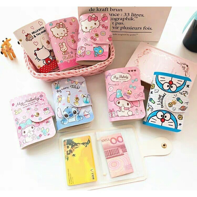MUISUNGSHOP กระเป๋าใส่บัตรลายการ์ตูน กระเป๋าใส่บัตร 20 ช่อง กระเป๋านามบัตร กระเป๋าใส่บัตรเครดิต