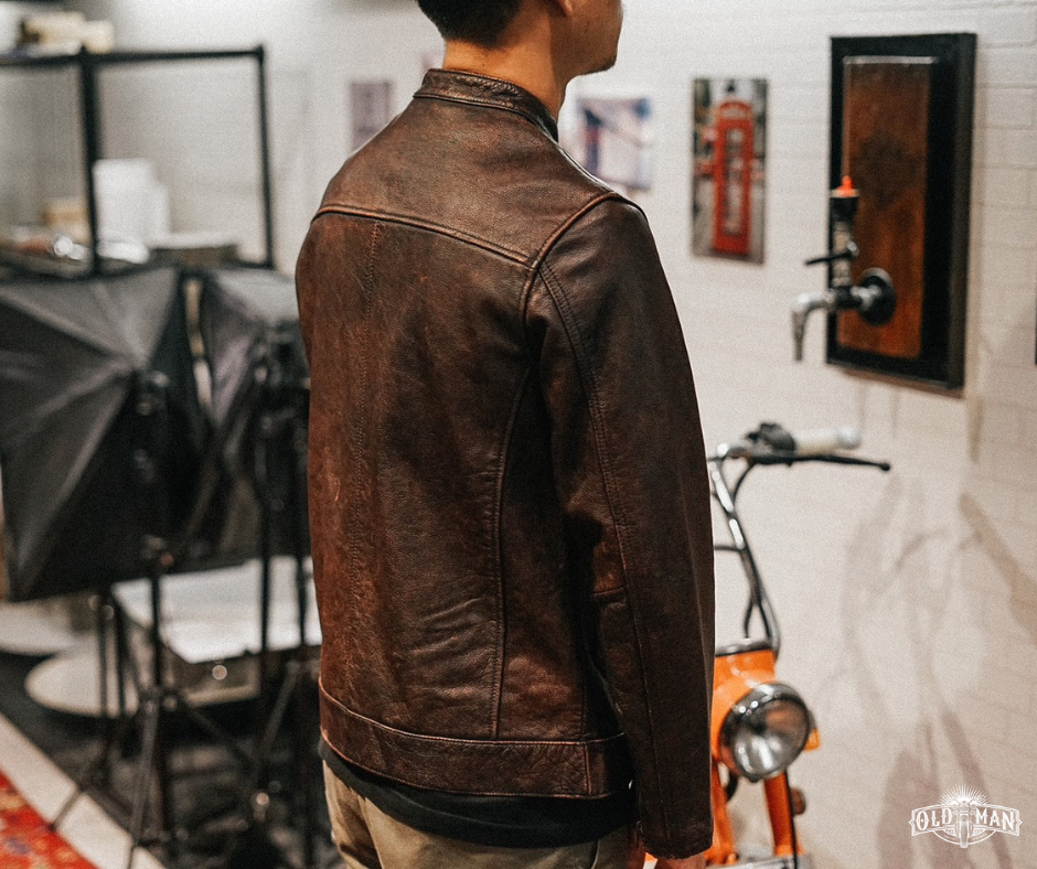 เสื้อหนังแท้ Night Road (น้ำตาล) (กรุณาสอบถามไซส์ก่อนสั่งซื้อ)