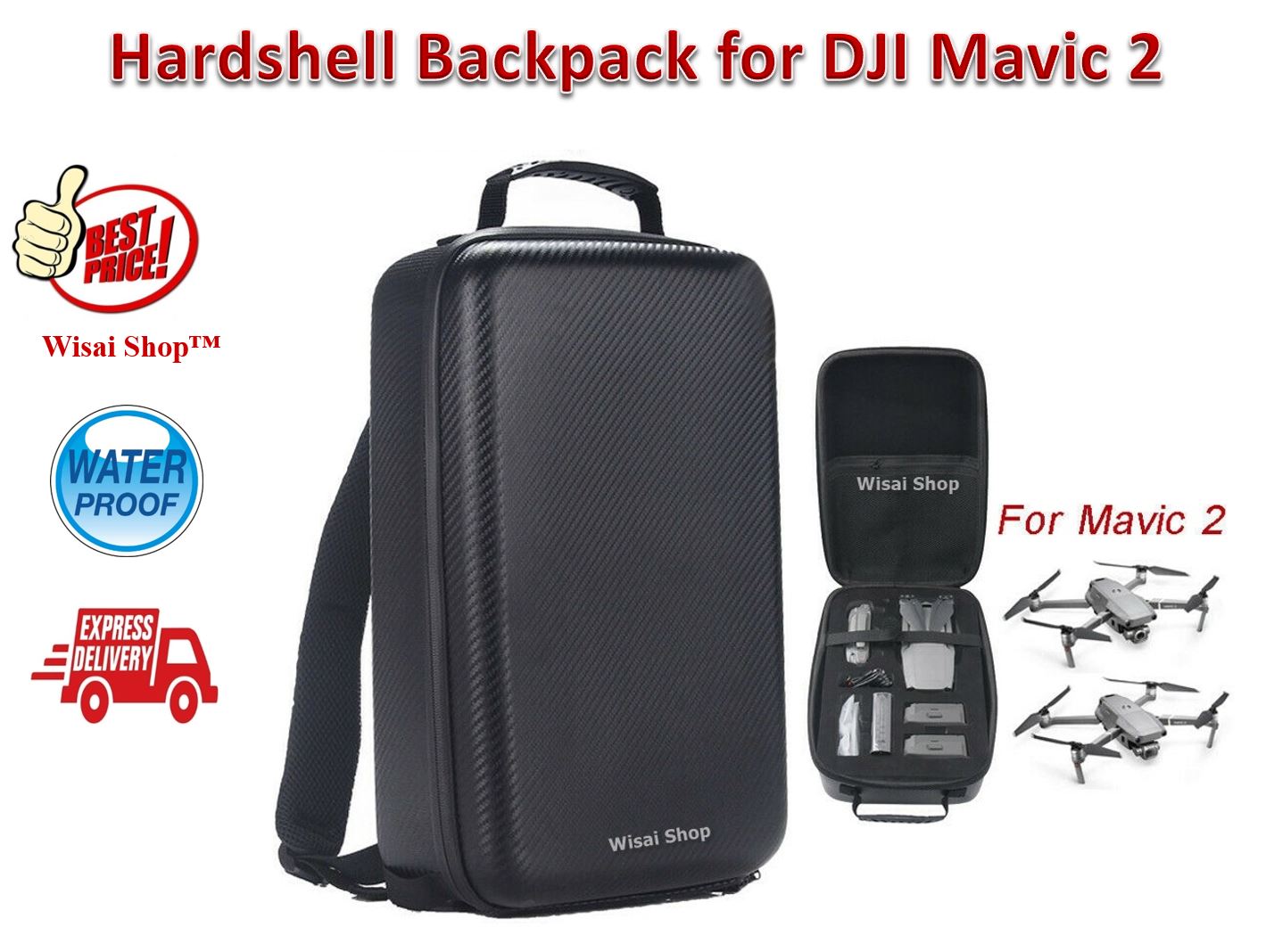 กระเป๋าเป้ Hardshell Backpack สำหรับ DJI Mavic 2 / DJI Mavic 2 Pro / DJI Mavic 2 Zoom