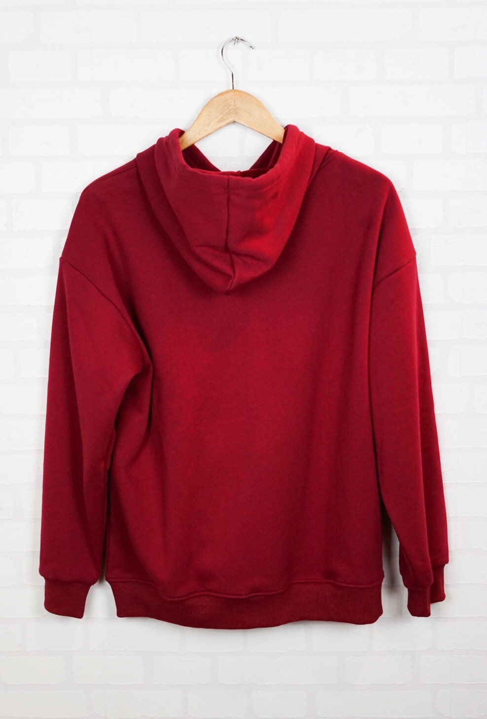 เสื้อฮู้ดแขนยาว H01 รุ่นสกรีน แดง (สอบถามไซส์ก่อนสั่งซื้อ)