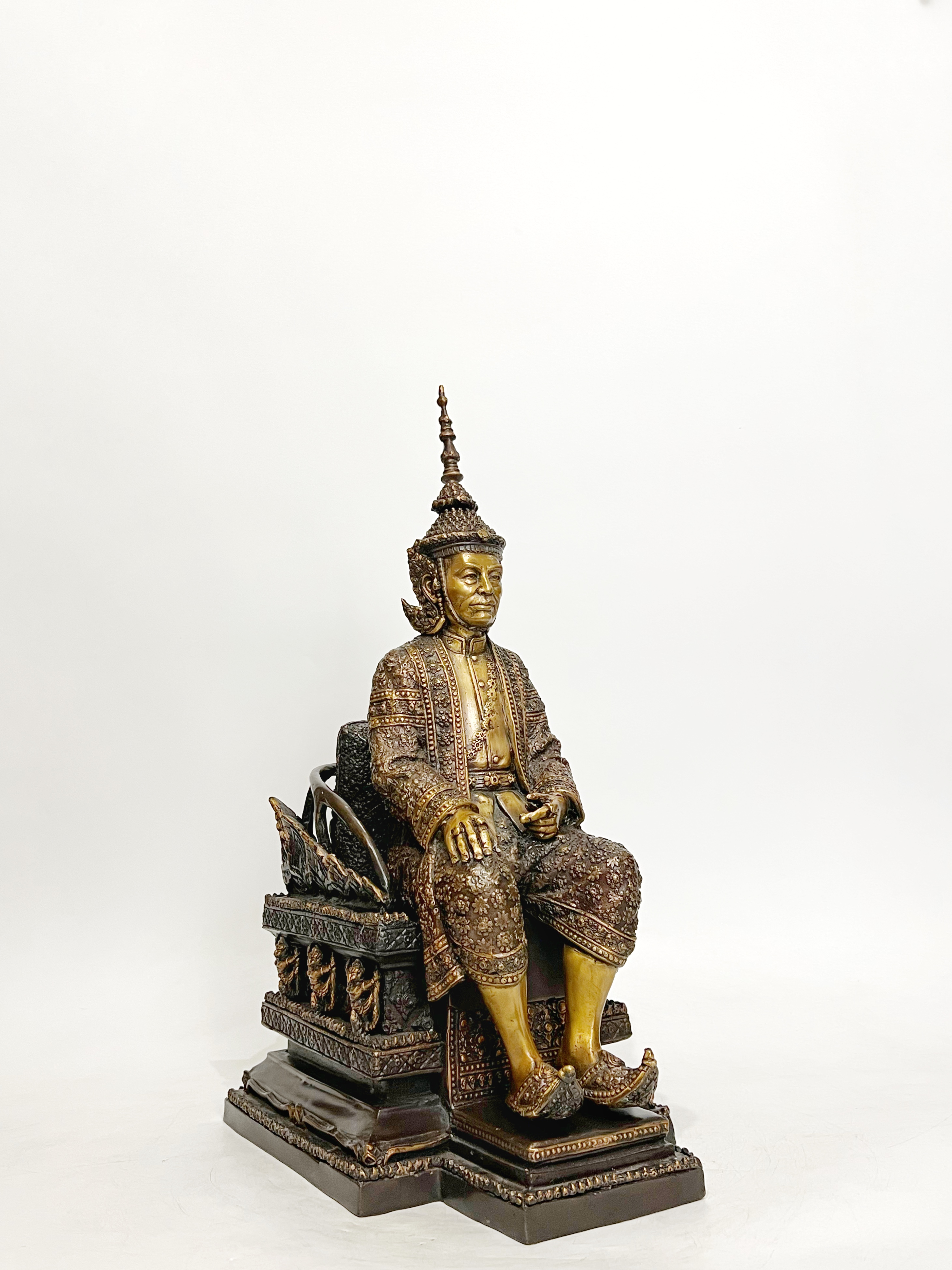 พระบรมรูปหล่อ รัชกาลที่ 4 ร.4 นั่งบัลลังก์ หน้าตัก 14 นิ้ว