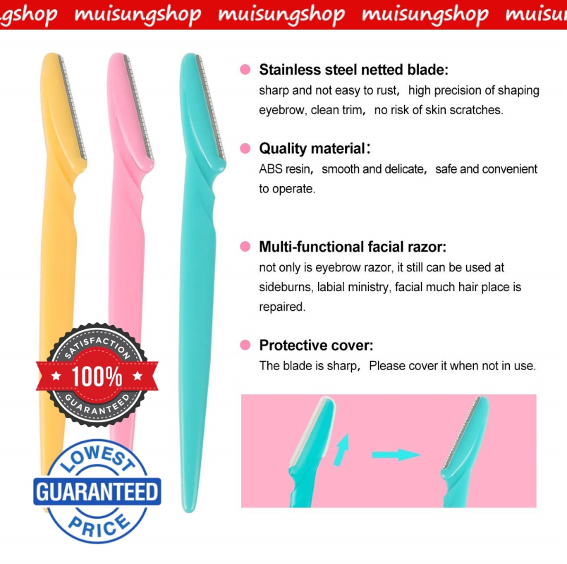 MUISUNGSHOP มีดโกนกันคิ้ว กันจอน อุปกรณ์เสริมความงาม คมกริบ มีดกันคิ้ว Eyebrow Razor