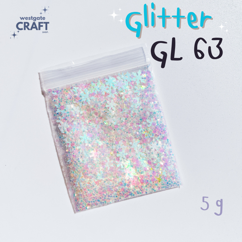 Glitter เกร็ดหิมะ GL 63 : 5 กรัม แบบซอง