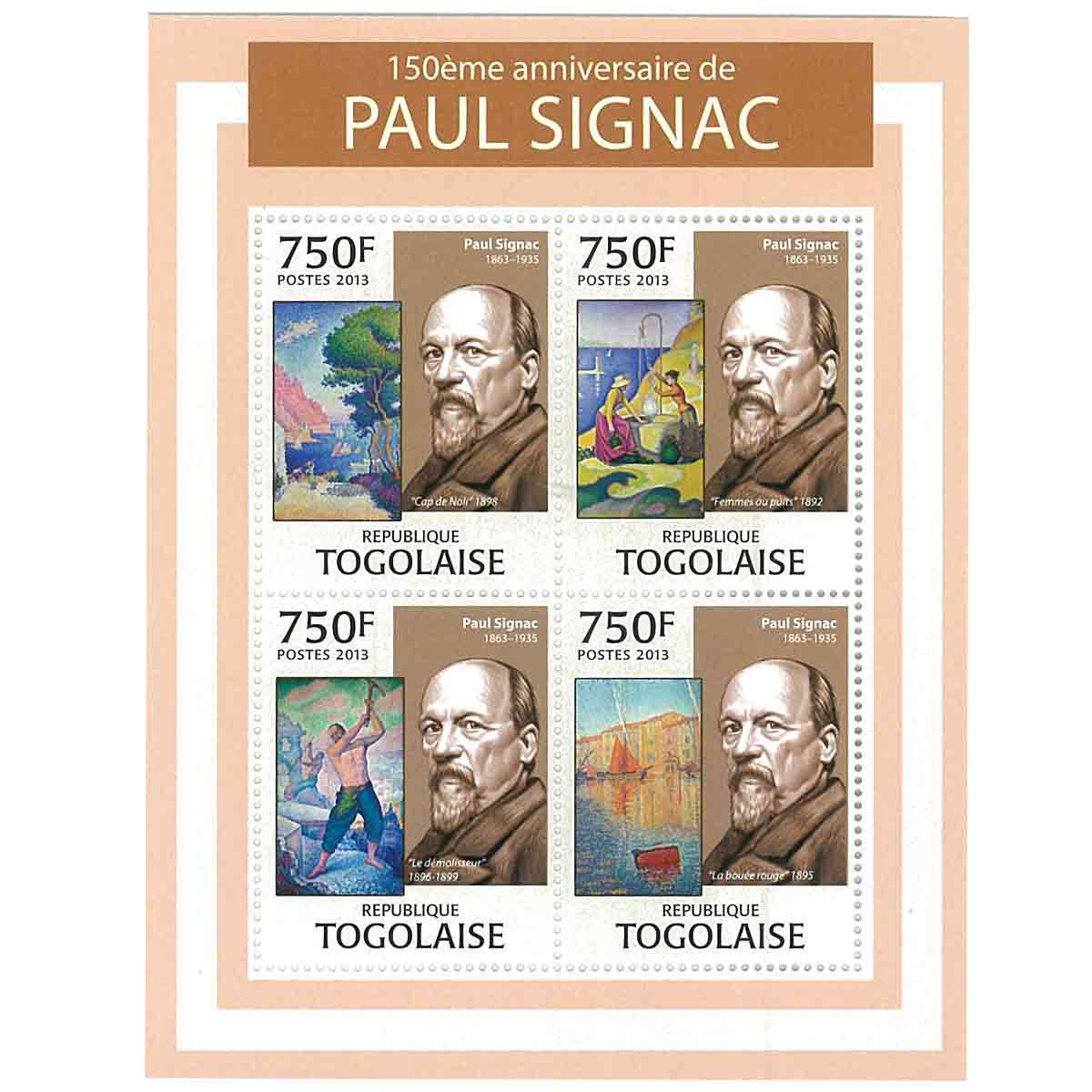 Togo Stamp, 2013 100th Anniversary of Paul Signac, Art, Painting, Painter