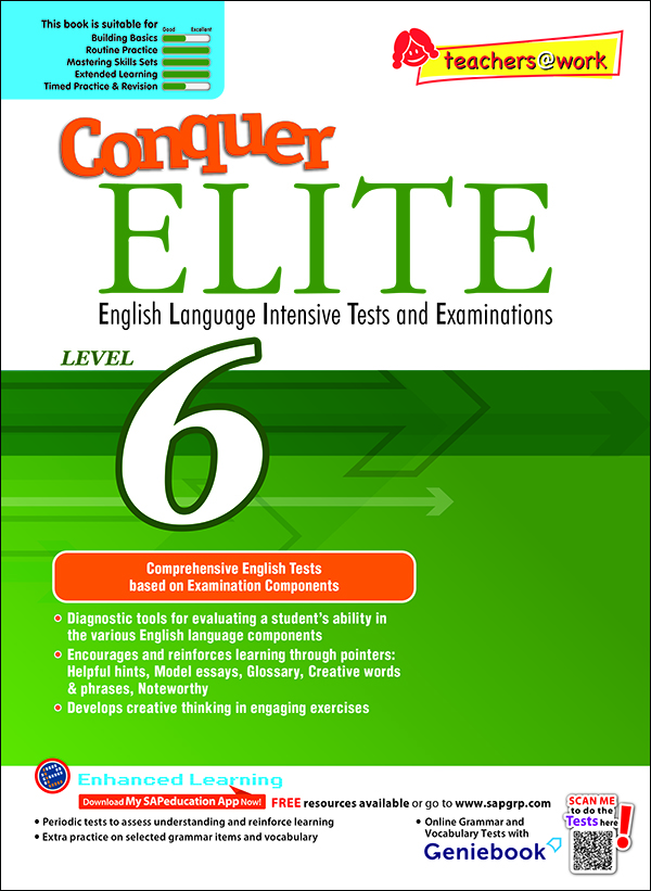 แบบทดสอบภาษาอังกฤษระดับประถมศึกษา 6 Conquer ELITE (English Language Intensive Tests and Examinations) Level 6