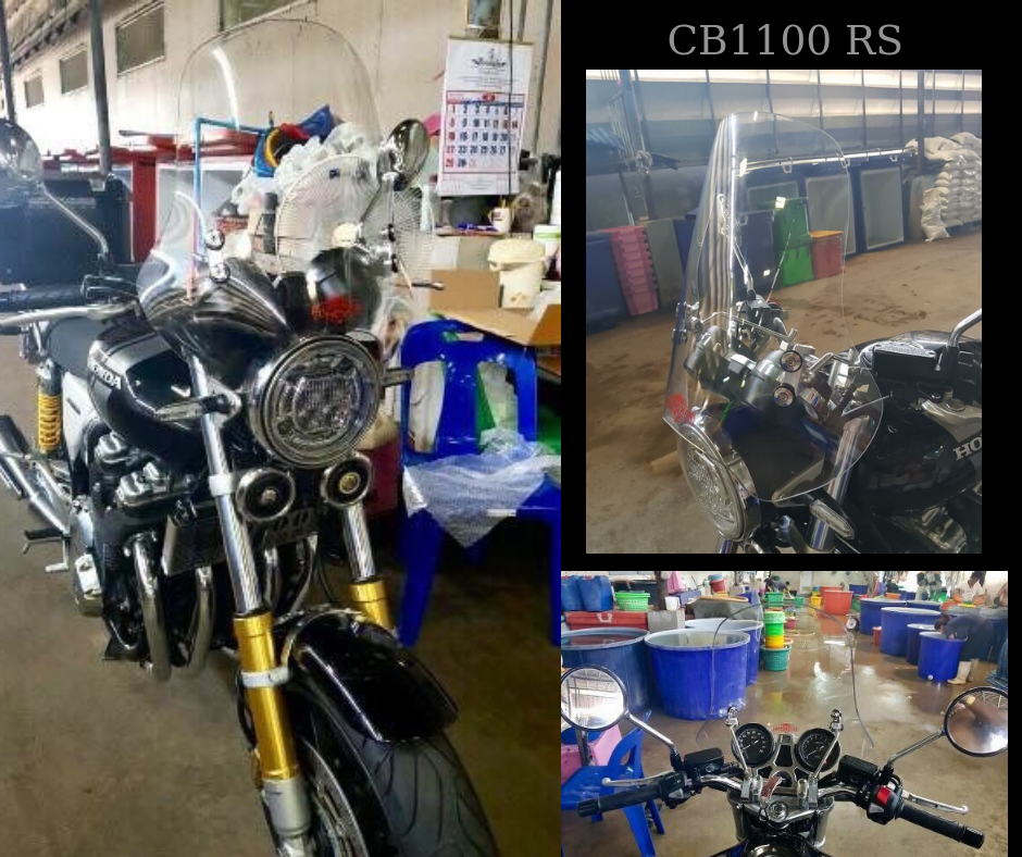 ชิวหน้า ไฟกลม ทรงสูง 47 ซม. สีใส