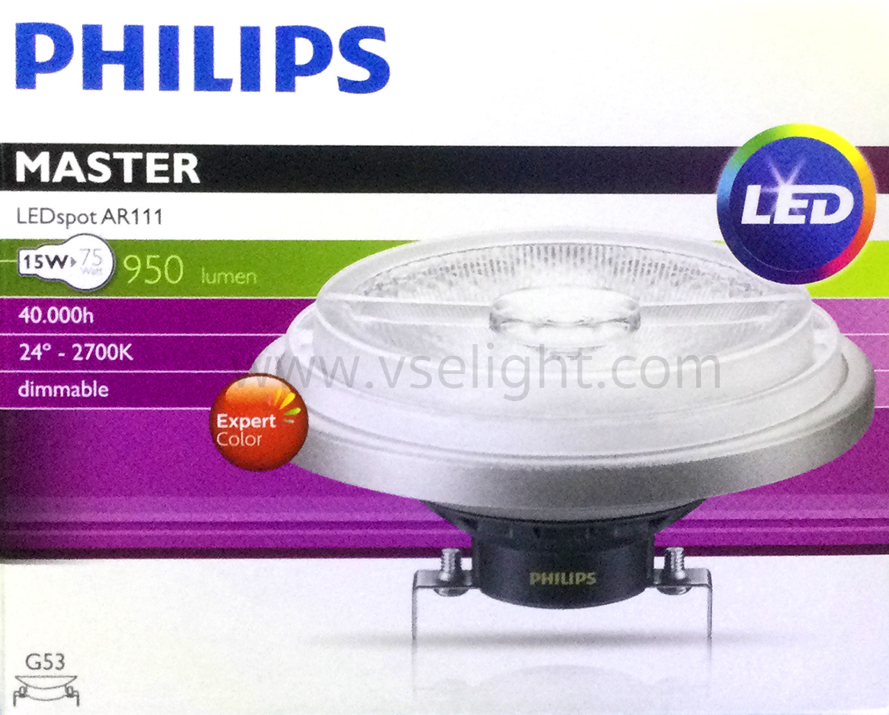 หลอด Master LEDspot AR111 15w Philips Dimmable 2700K 3000K