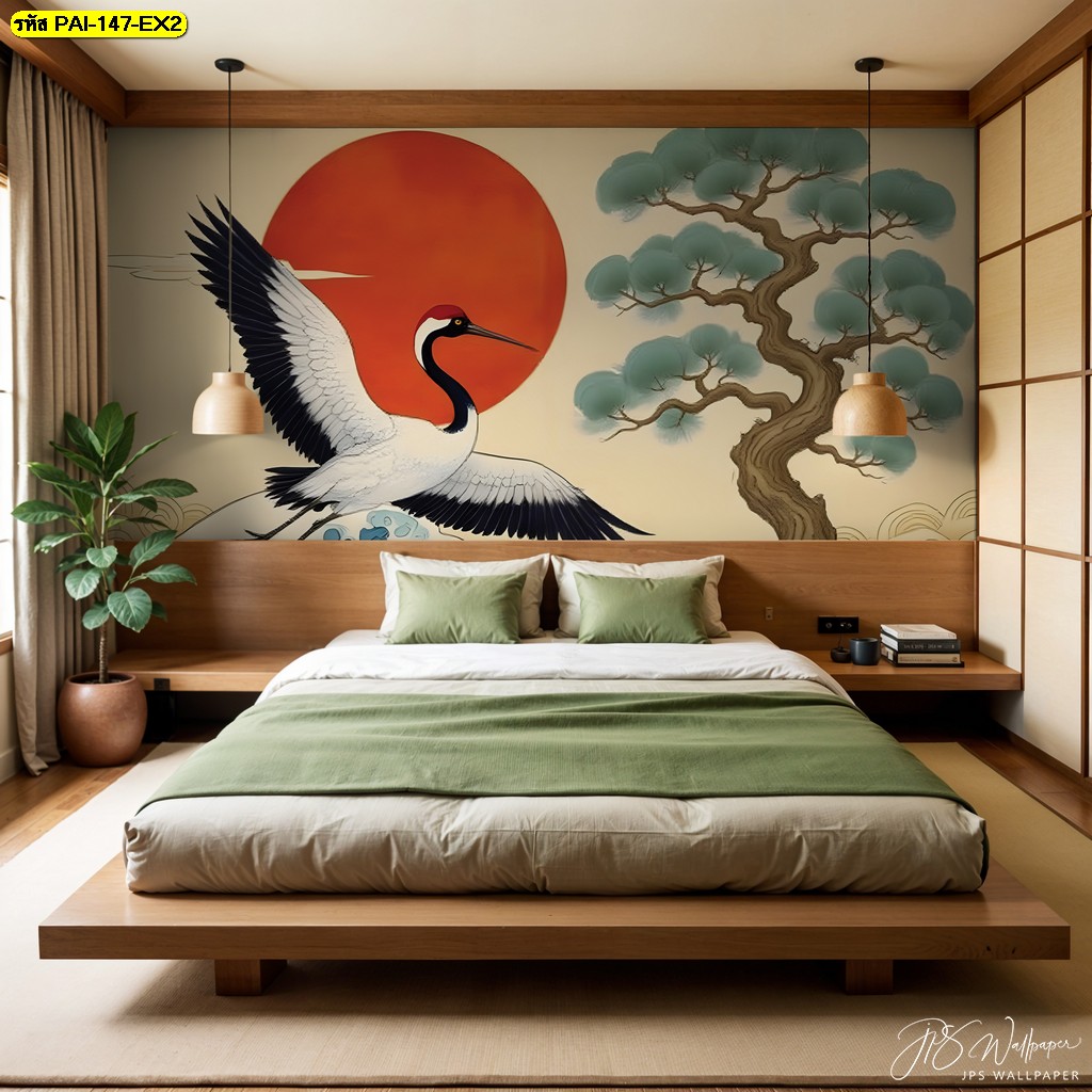 ภาพวิวธรรมชาติแนวญี่ปุ่นช่วยให้รู้สึกสงบ เหมาะกับการแต่งห้องที่ต้องการความผ่อนคลาย