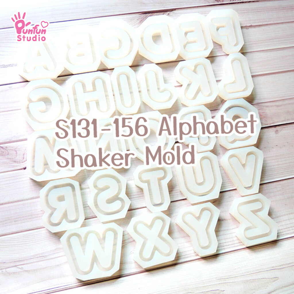 S131-156 Shaker Mold / Alphabet Shaker Mold / Silicone Mold