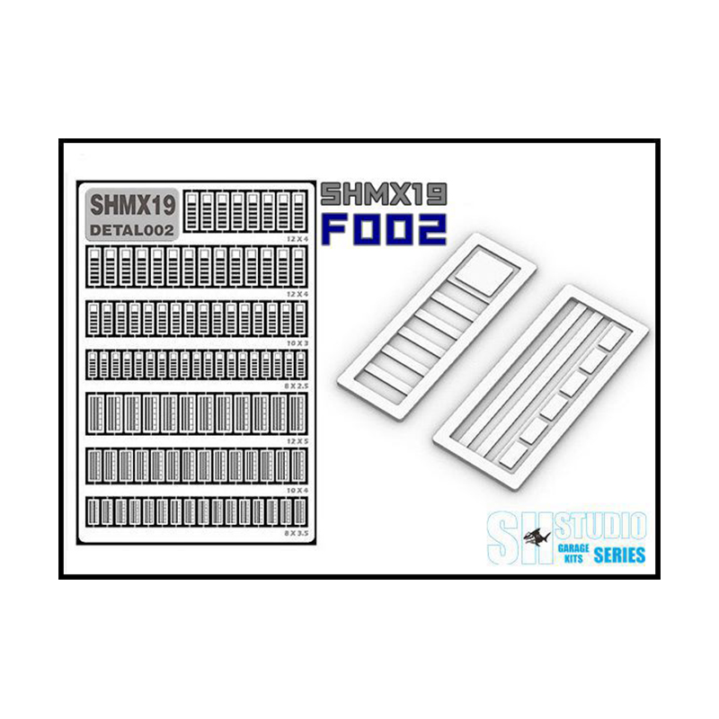 Etching Parts แผ่นเหลี่ยมผืนผ้า SHMX19 F002 ค่าย SH Studio