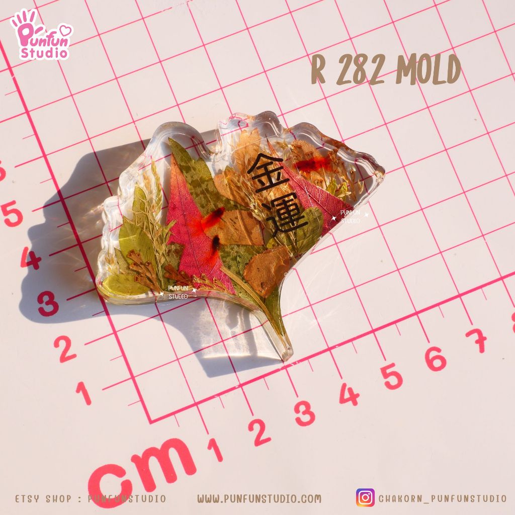 แม่พิมพ์เรซิ่น R 282 Ginkgo leaf Mold / แม่พิมพ์เรซิ่นใบแปะก๋วย