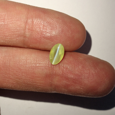 คริสโซเบริลตาแมวหรือไพฑูรย์ (Cat's eye Chrysoberyl) 1.25 กะรัต จากอินเดีย