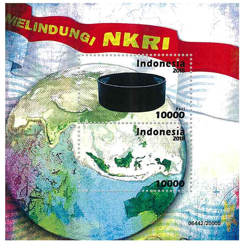 Indonesia Stamp, 2019 Traditional Hats S/S