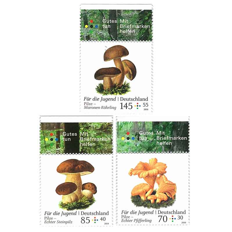 Germany Stamp, 2018 Fur Die Jugend Pilze