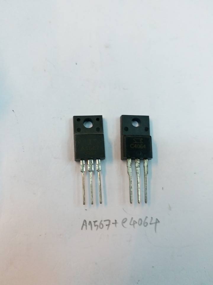 ขาย 2SA1567+2SC4064 ตัวถังTO-220F ทรานซิสเตอร์ หลังดำ A1567 C4064 TRANSISTER ราคา คู่ล่ะ . . . บาท