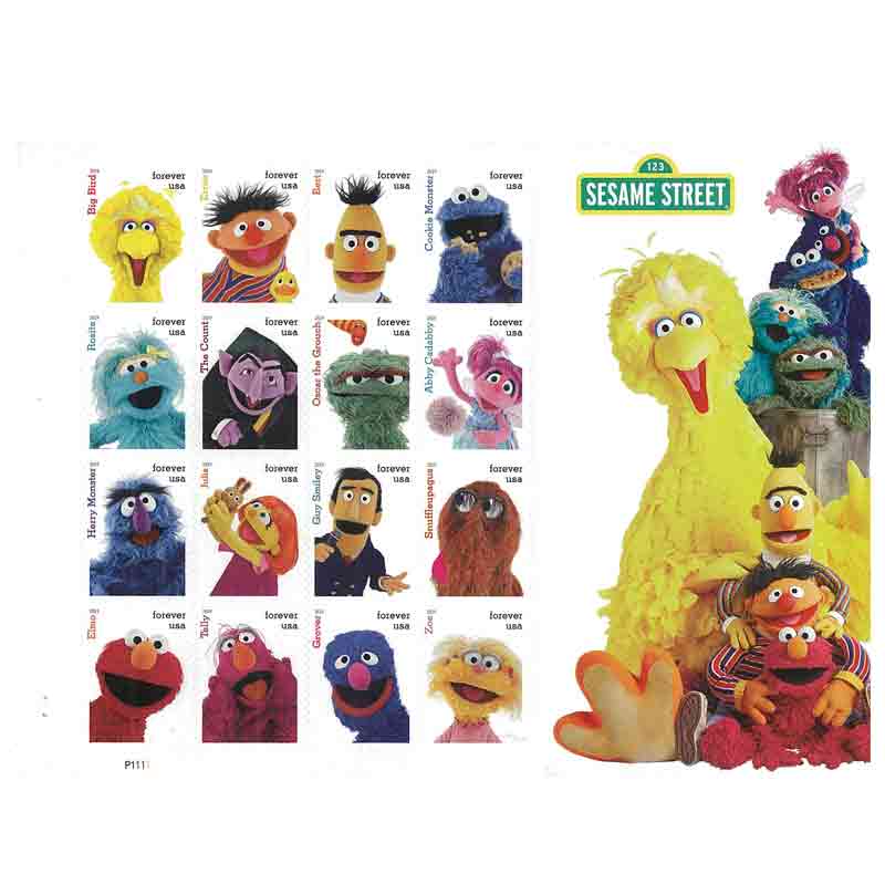 USA Stamp, 2019 Sesame Street S/S