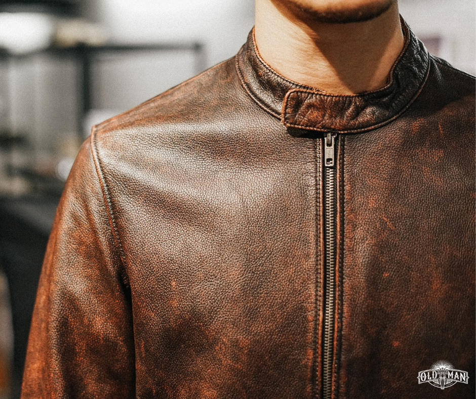 เสื้อหนังแท้ Night Road (น้ำตาล) (กรุณาสอบถามไซส์ก่อนสั่งซื้อ)