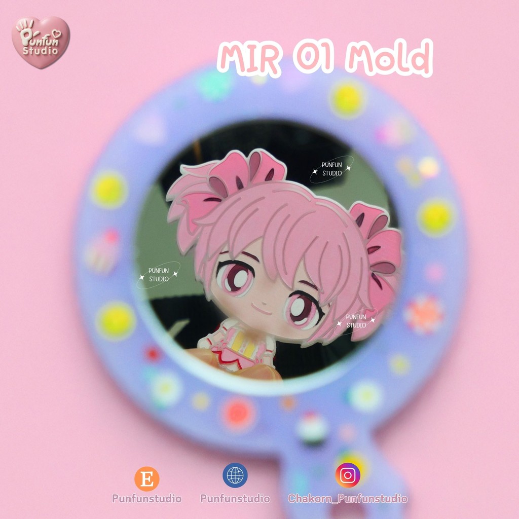 แม่พิมพ์กระจก MIR 01-03 Mold / พิมพ์กระจกห้อยพวงกุญแจ