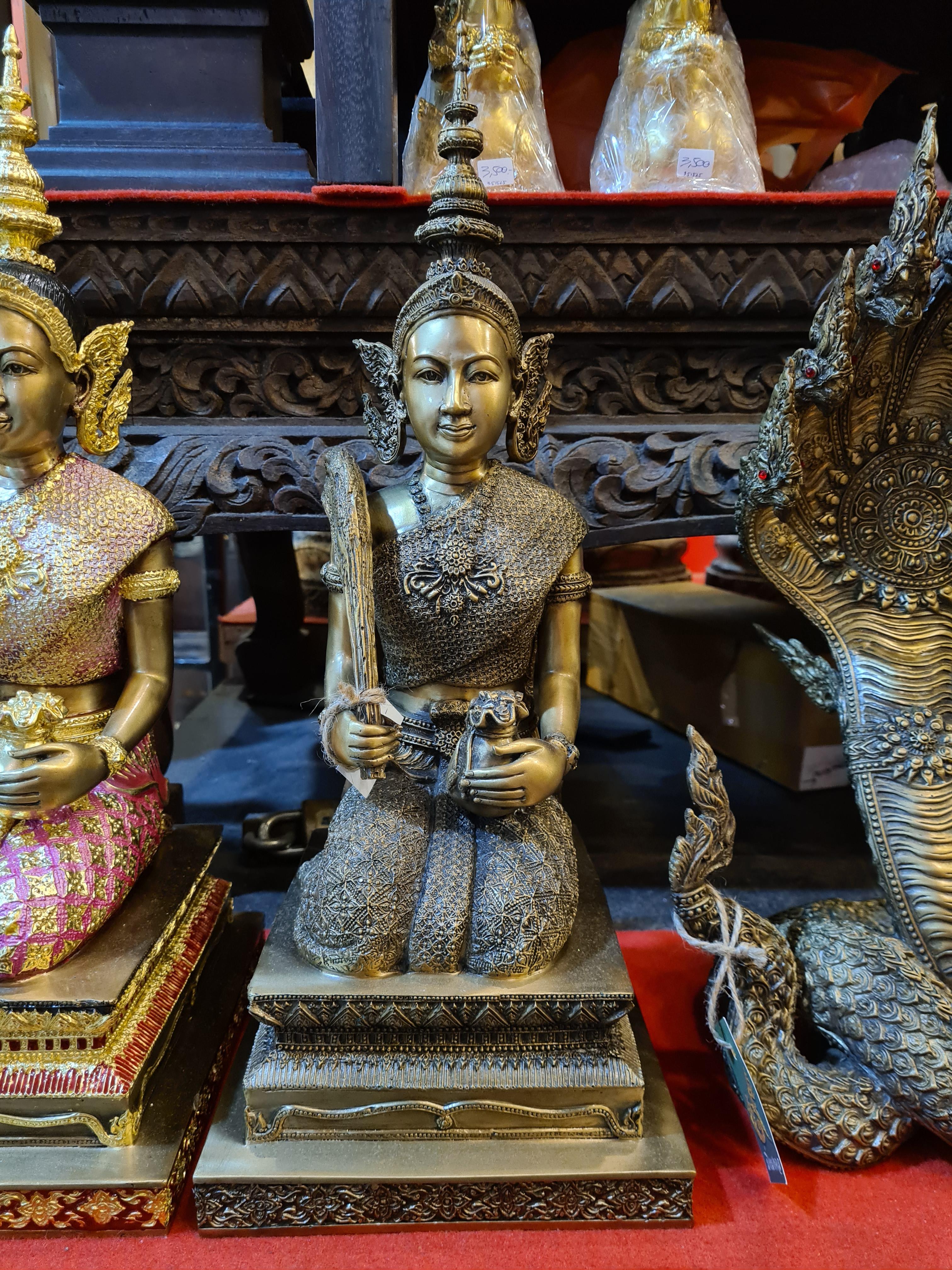 รูปหล่อ พระแม่โพสพ หน้าตัก 9" วัดพิกุลทอง จ.สิงห์บุรี ปี พ.ศ.2539