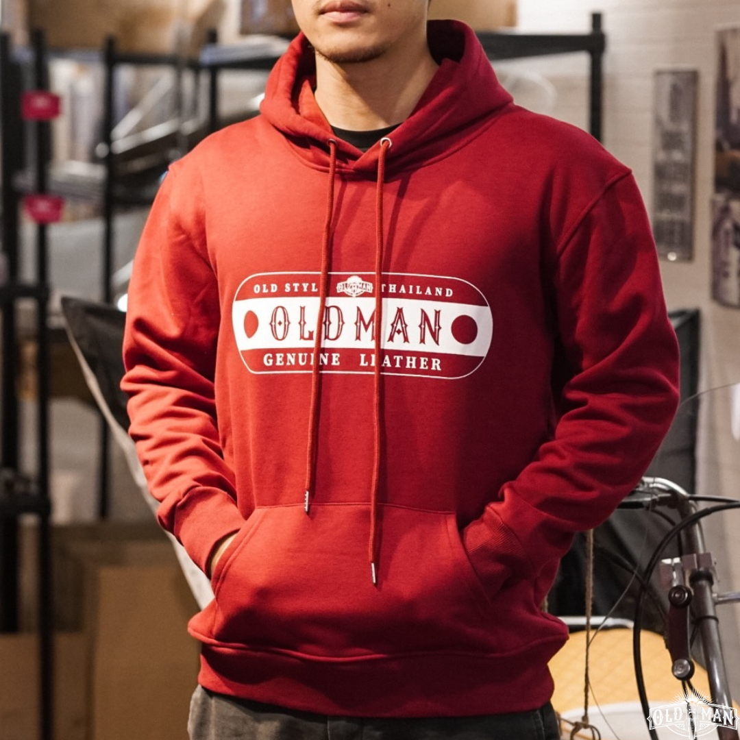 เสื้อฮู้ดแขนยาว H01 รุ่นสกรีน แดง (สอบถามไซส์ก่อนสั่งซื้อ)