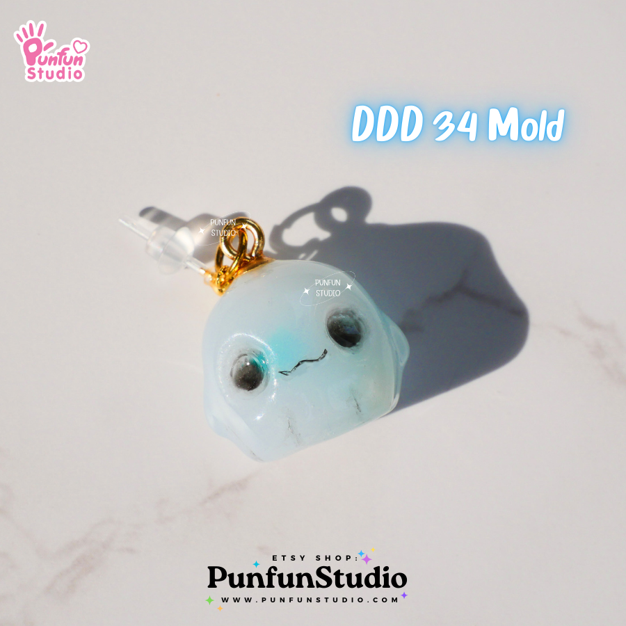 แม่พิมพ์ 3 มิติ ขนาดเล็ก DDD 34 ผีน้อย / Boo Ghost Mold / Halloween Mold / Clear UV Resin Mold / แม่พิมพ์ 3มิติ