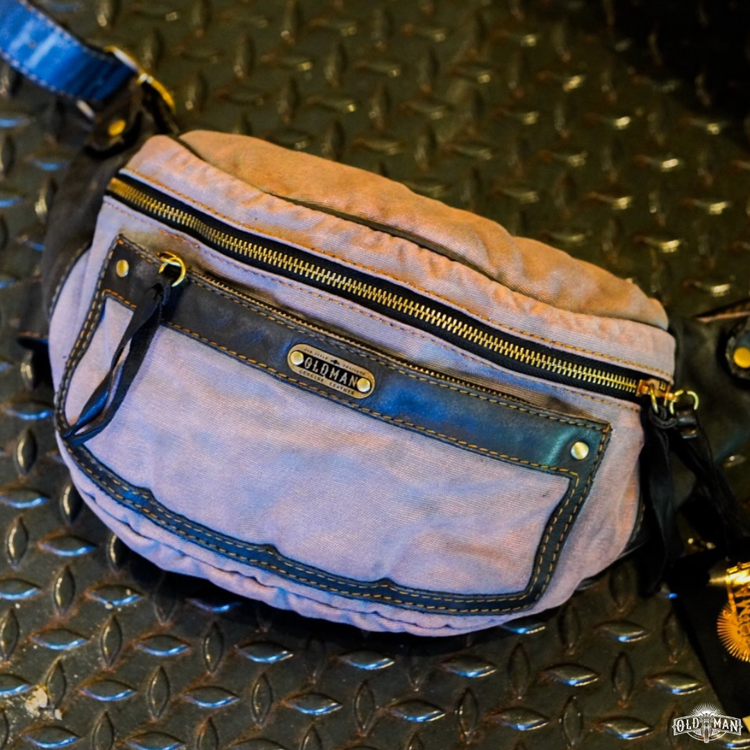 กระเป๋า Century LC Bag แคนวาส+หนังวัว สีเทา