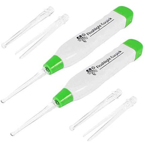 MUISUNGSHOP ที่แคะหูมีไฟ Ear Wax Remove ไม้แคะหูมีไฟLED ที่แคะหูมีไฟ ไม้ปั่นหู หัวแคะมี 3 แบบเปลี่ยนได้